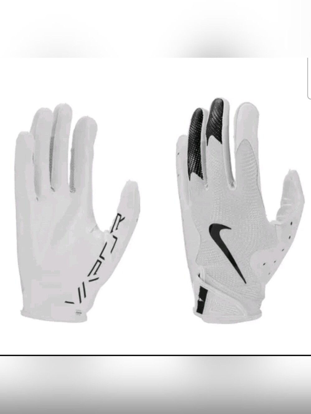 Nike Vapor Jet 8.0 Football Gloves ~ White/Black | Adult: M *NWT 💥$50